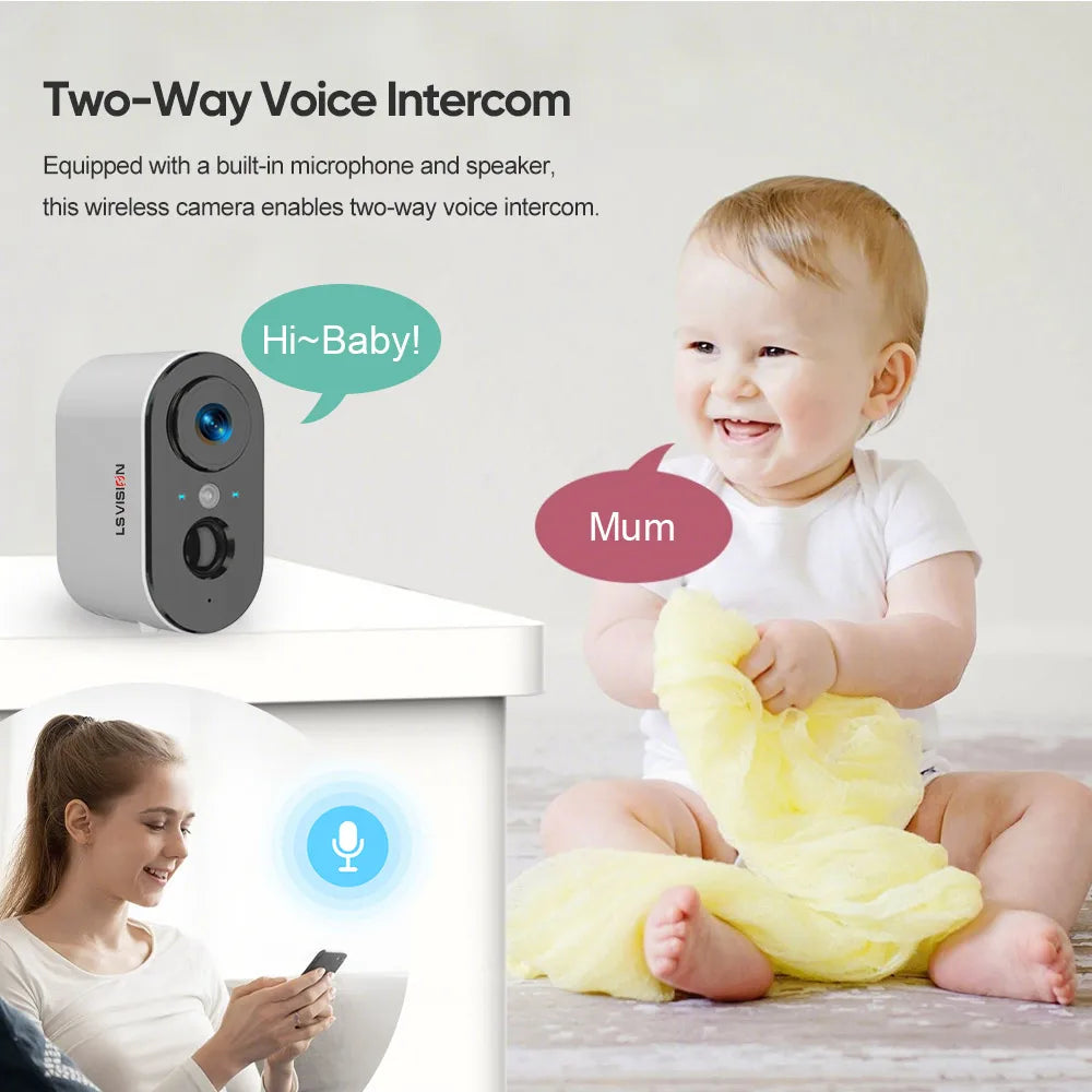 LS VISION 4G Wireless PTZ Battery Camera Smart Home CCTV Outdoor Surveillance Wifi 2K 4MP Motion Detection U-Box