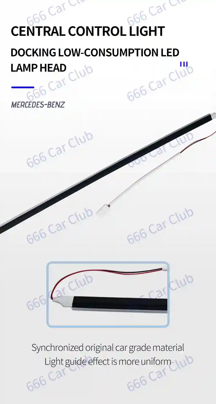 Mercedes-Benz Ambient LED Turbine Vents, 12-Color Interior Lighting Kit Tidesmit
