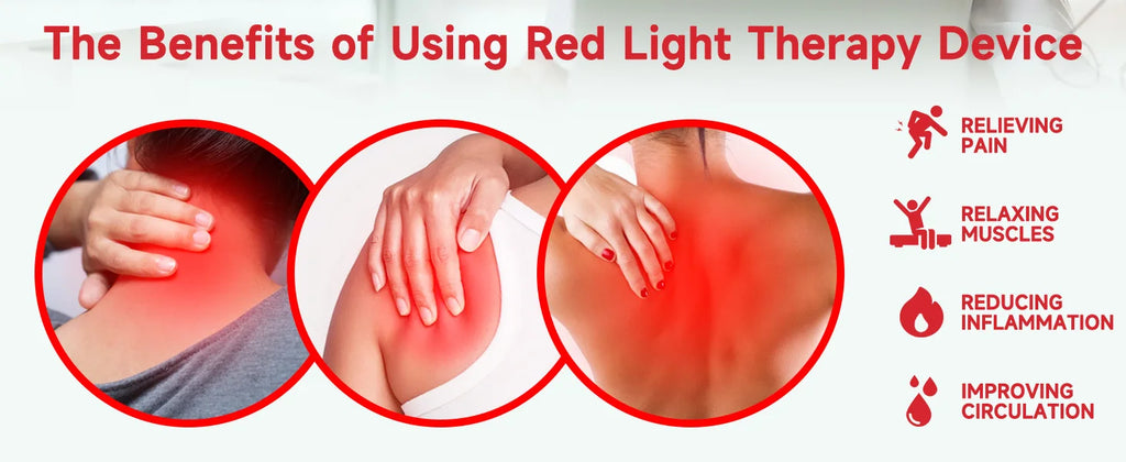 Red Light Therapy Pad for Muscle Relief with 288 LEDs Infrared Heat Massage Chairs Tidesmit