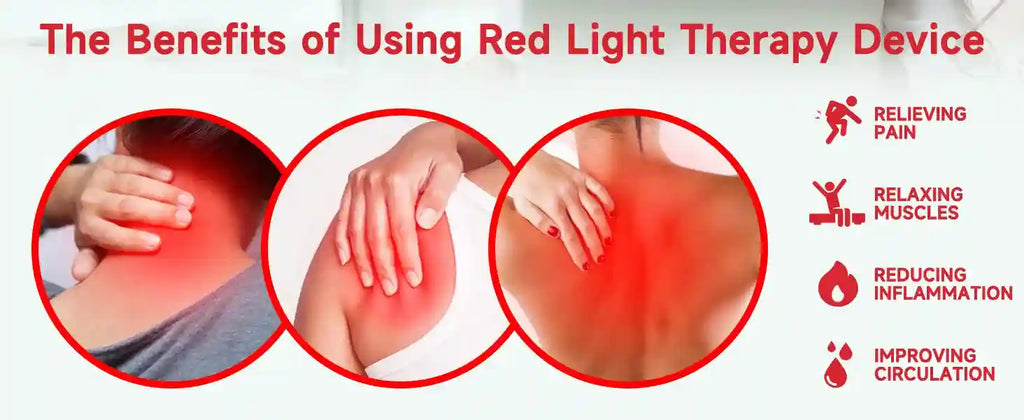 Red Light Therapy Neck Wrap - Dual-Chip LED Pad for Muscle Relief Massage Chairs Tidesmit