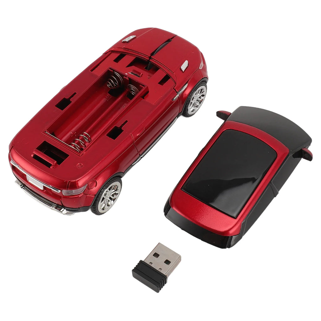 Car Shape Wireless Gaming Mouse Mice 2.4GHz 1600 DPI Cool 3D Car Shape Computer Mouse with USB Receiver for Laptop