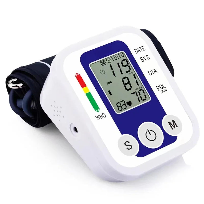 English Voice Automatic Tonometer Arm Blood Pressure Monitor Pressure Sensor Monitor Equipment Digital Tensiometer LED Display