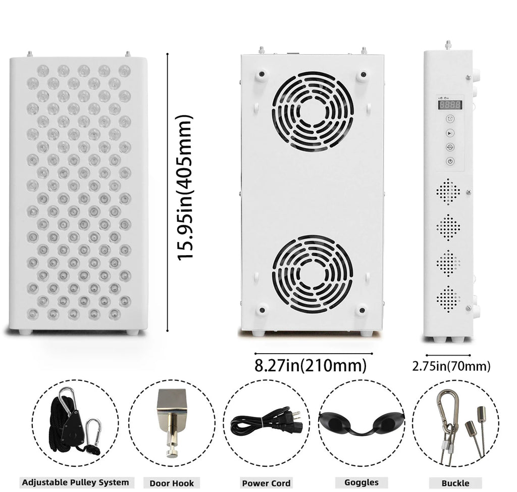 New 300W 500W 1000W 1500W Full Body Red Light Therapy Panel 630nm 660nm 810nm 850nm Infrared Therapy Lamp