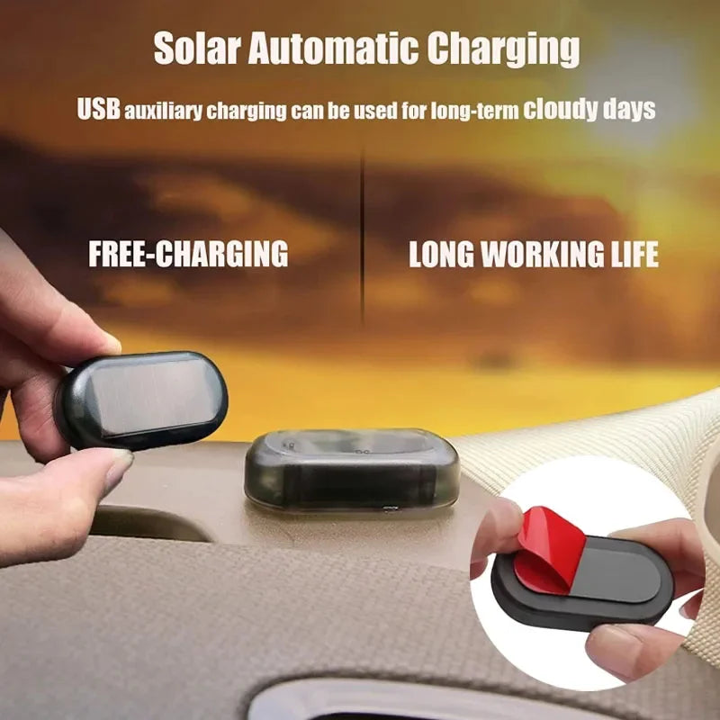 Solar Car Fake Security Light - Wireless LED Anti-Theft Warning System Tidesmit