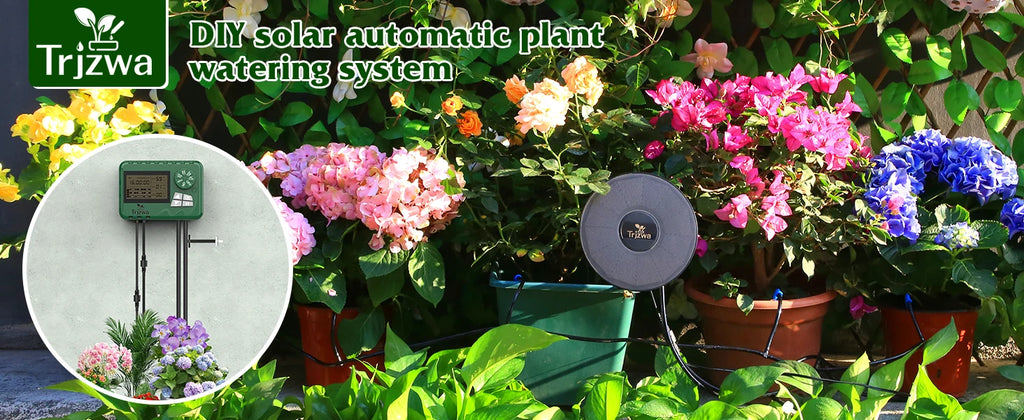 Solar Drip Irrigation Kit for Potted Plants with Smart App Timer Tidesmit