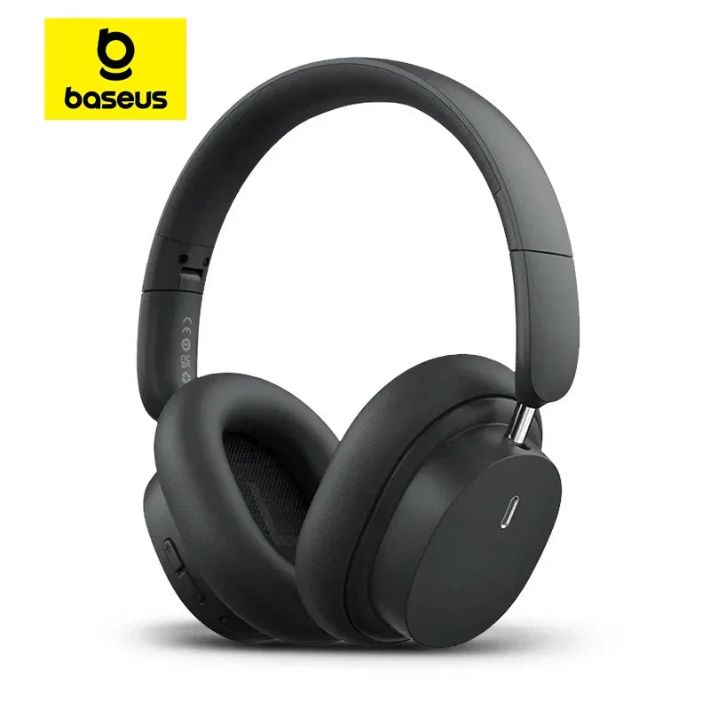 Baseus Bowie D05 Wireless Headphone Bluetooth 5.3 Earphone HIFI Level Headset 40mm Driver Foldable Over Ear Headphone 70H Time Black Tidesmit
