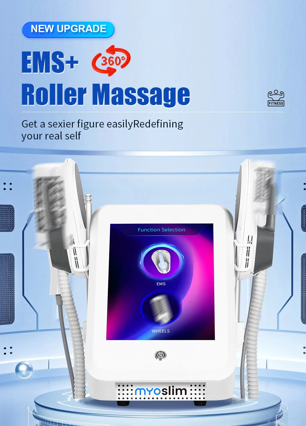 EMS RF Body Contouring Machine with 4 Handles | Tidesmit Pro Series Body Shaping Massage Equipment Tidesmit