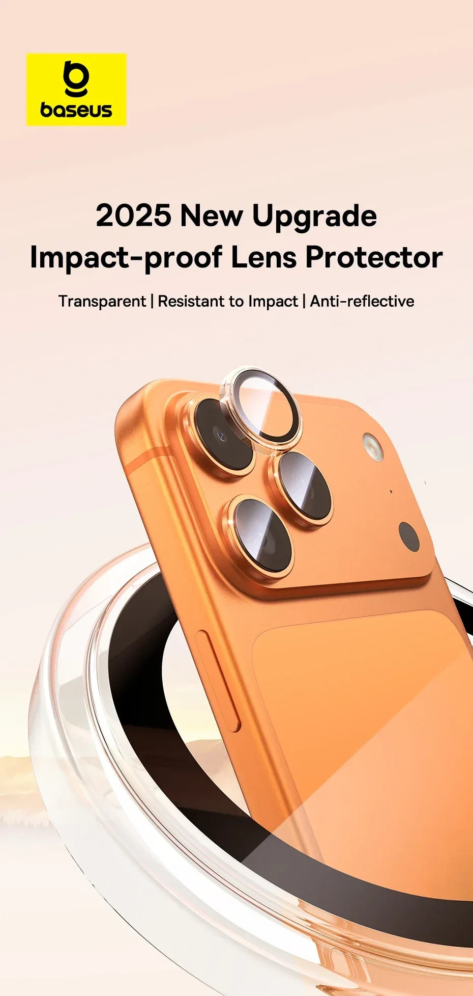 iPhone 17 Pro Max Lens Protector - 9H Hardened Anti-Reflection Glass Tidesmit