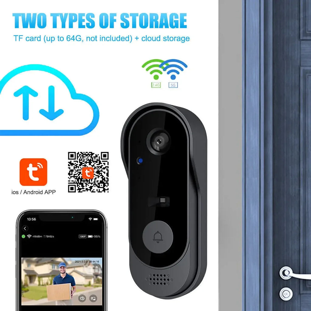 Tuya Doorbell With Camera Wireless Bundle Doorbell Smart Home WlFl HD Outdoor Phone Camera Security Video Intercom Night Vision