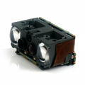 2D barcode scanner engine module with twin optical windows and black housing