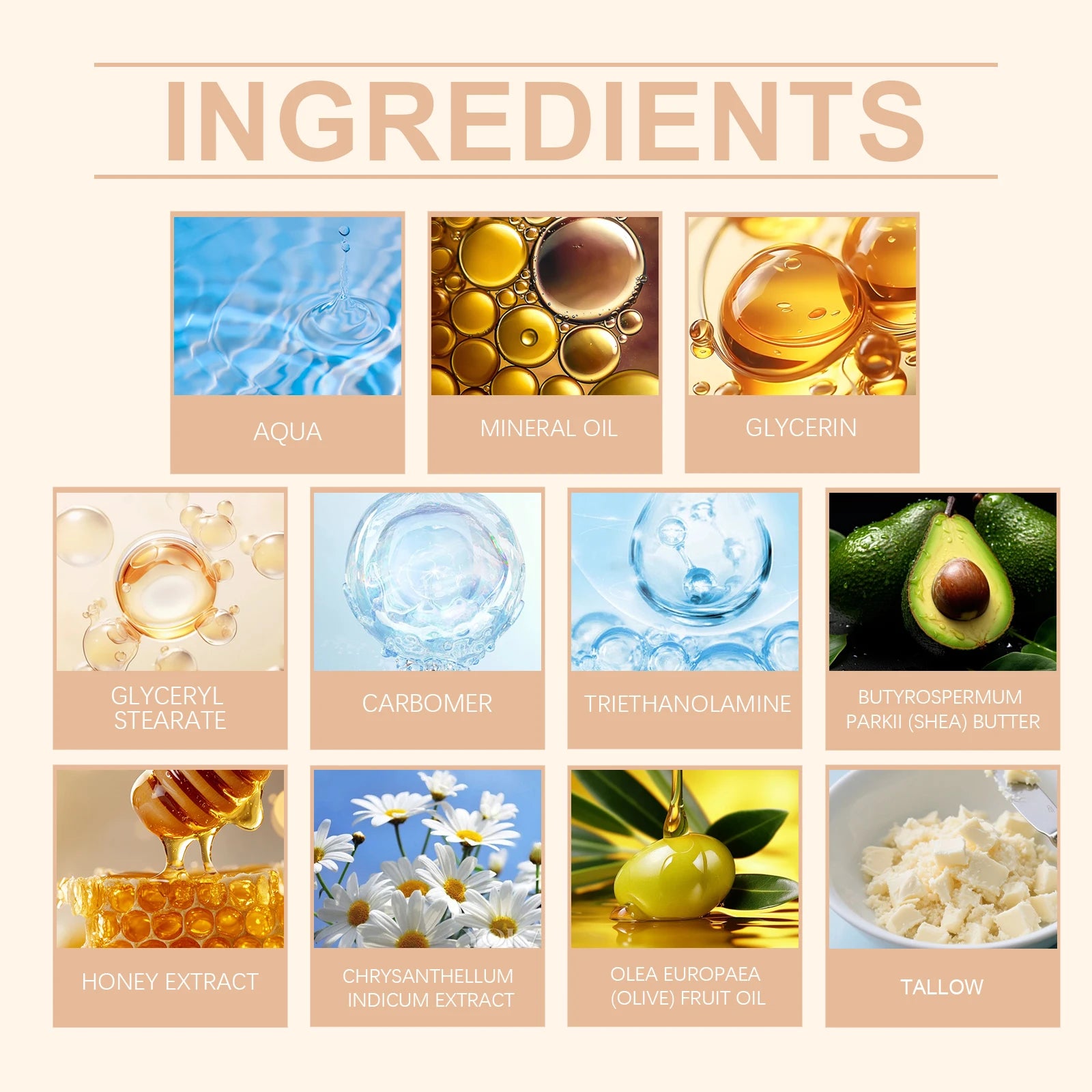 Whipped Beef Tallow Honey Balm Deeply Moisturizer Brightening Fast Absorption Grass Fed Grass Finished Face Cream Body Lotion