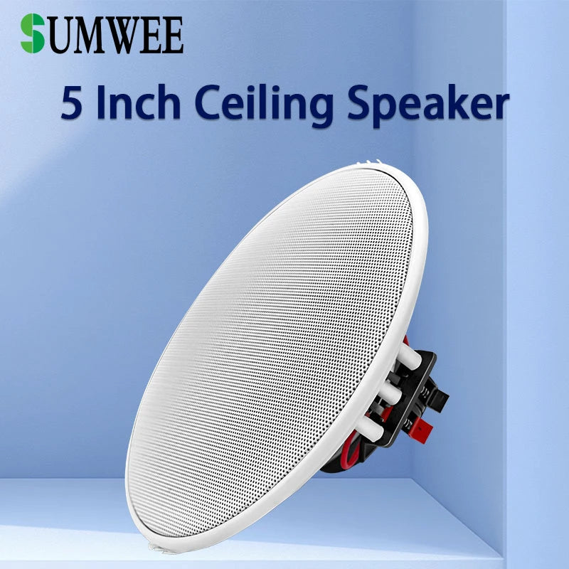 5 Inch 8 ohm Ceiling Speaker Passive Speakers Background Music Home Sound System Quality Perfect For Office Kitchen Living Room