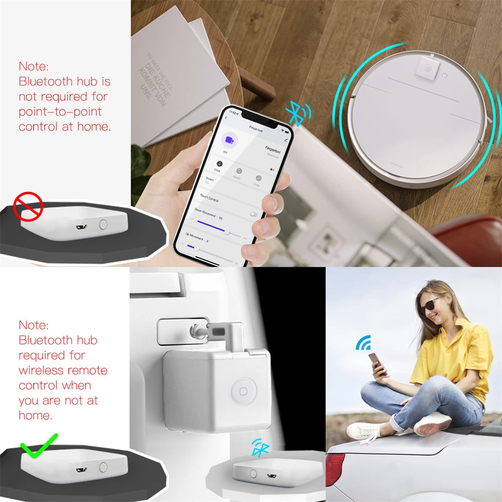 Smart Bluetooth Fingerbot Switch Pusher for App and Voice Control Tidesmit