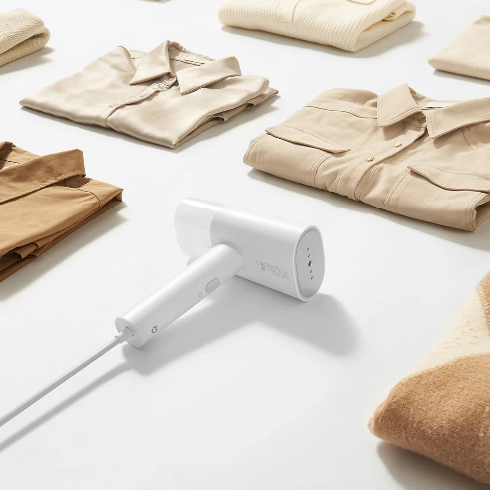 Tidesmit MIJIA Handheld Garment Steamer 2 showing portable foldable design for efficient garment care and ironing.