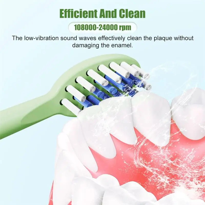 USB Sonic Child Electric Toothbrush Rechargeable Colorful Cartoon Brush Kids Automatic IPX7 Waterproof With Replacement Heads
