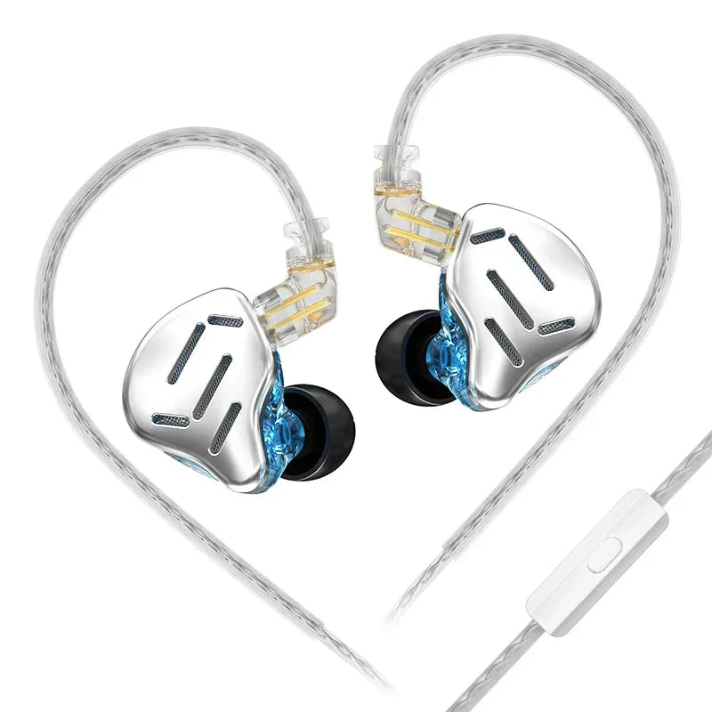 KZ ZAX 16-Driver Hybrid HiFi In-Ear Monitors by Tidesmit ZAX Silver Mic China Mainland Tidesmit