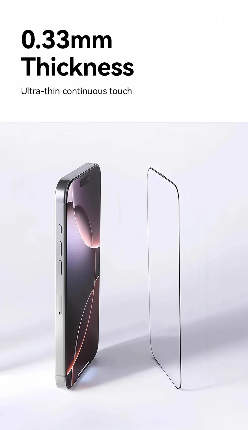 iPhone 17 Pro Max Screen Protector - HD Tempered Glass 9H Hardness Tidesmit