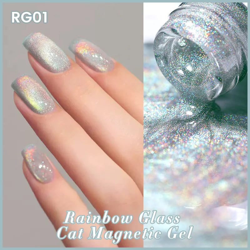 9D Cat Eye Gel Polish Magnetic UV LED Varnish for Professional Manicure Permanent Makeup Machines RG01-10ml Tidesmit