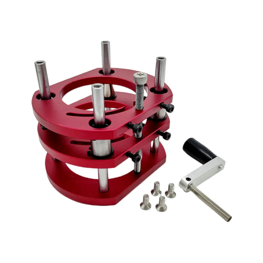 Woodworking Router Lift System and Aluminum Top Plate for 65mm Diameter Motors Workbench Trimmer Engraving Machine DIY Tools