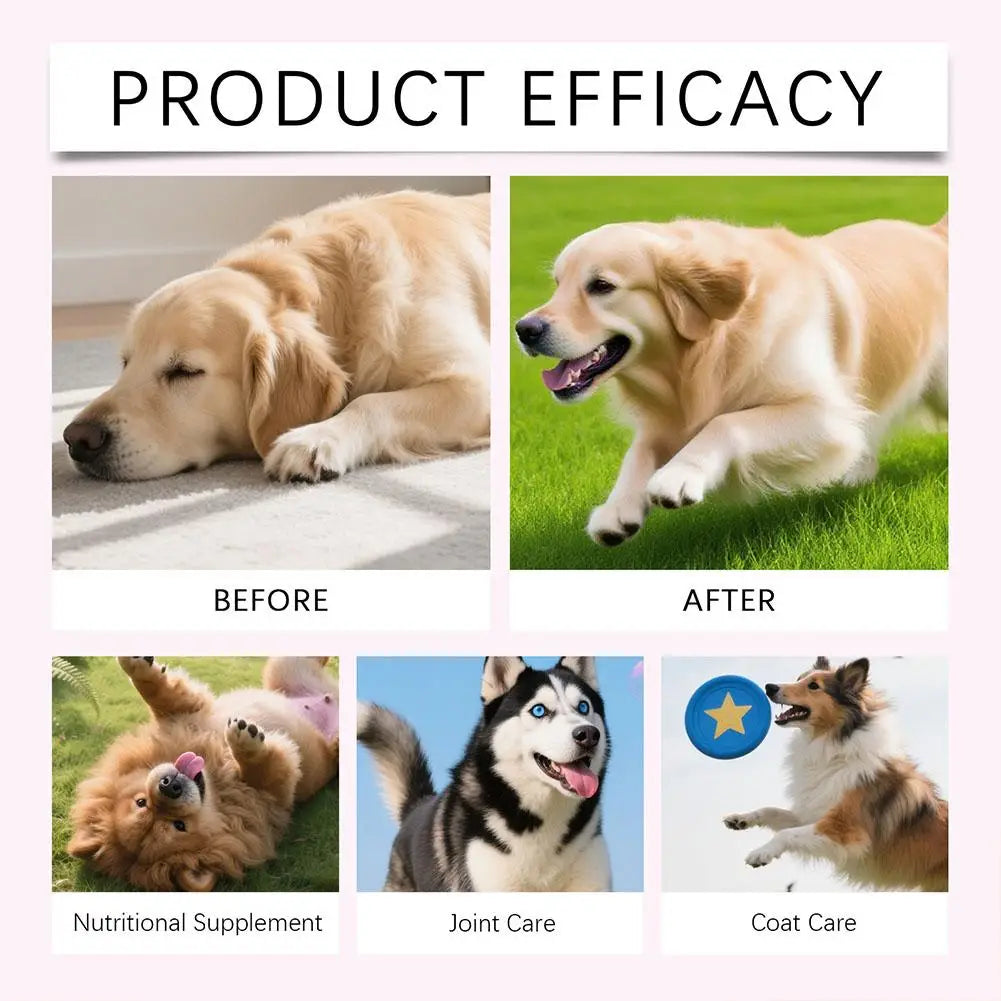 1/3/5-Piece Dog Collagen Drops Gentle Formula for Coat & Skin Care Main Dietary Supplement Dog Cleaning Supplies