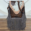 2026 Luxury Trending Designer Floral Tooled Cow Leather Fringe Crossbody Handbag for Women Genuine Leather Vintage Shoulder Bag