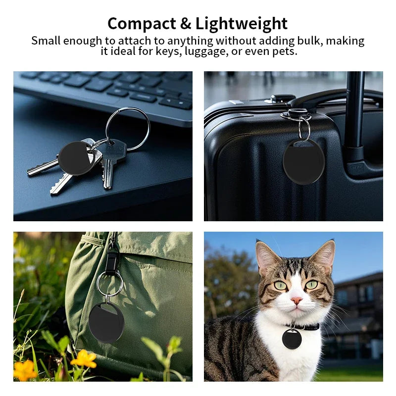 Bluetooth GPS Tracker Key Finder - Android Compatible 4 Pack Black Tidesmit