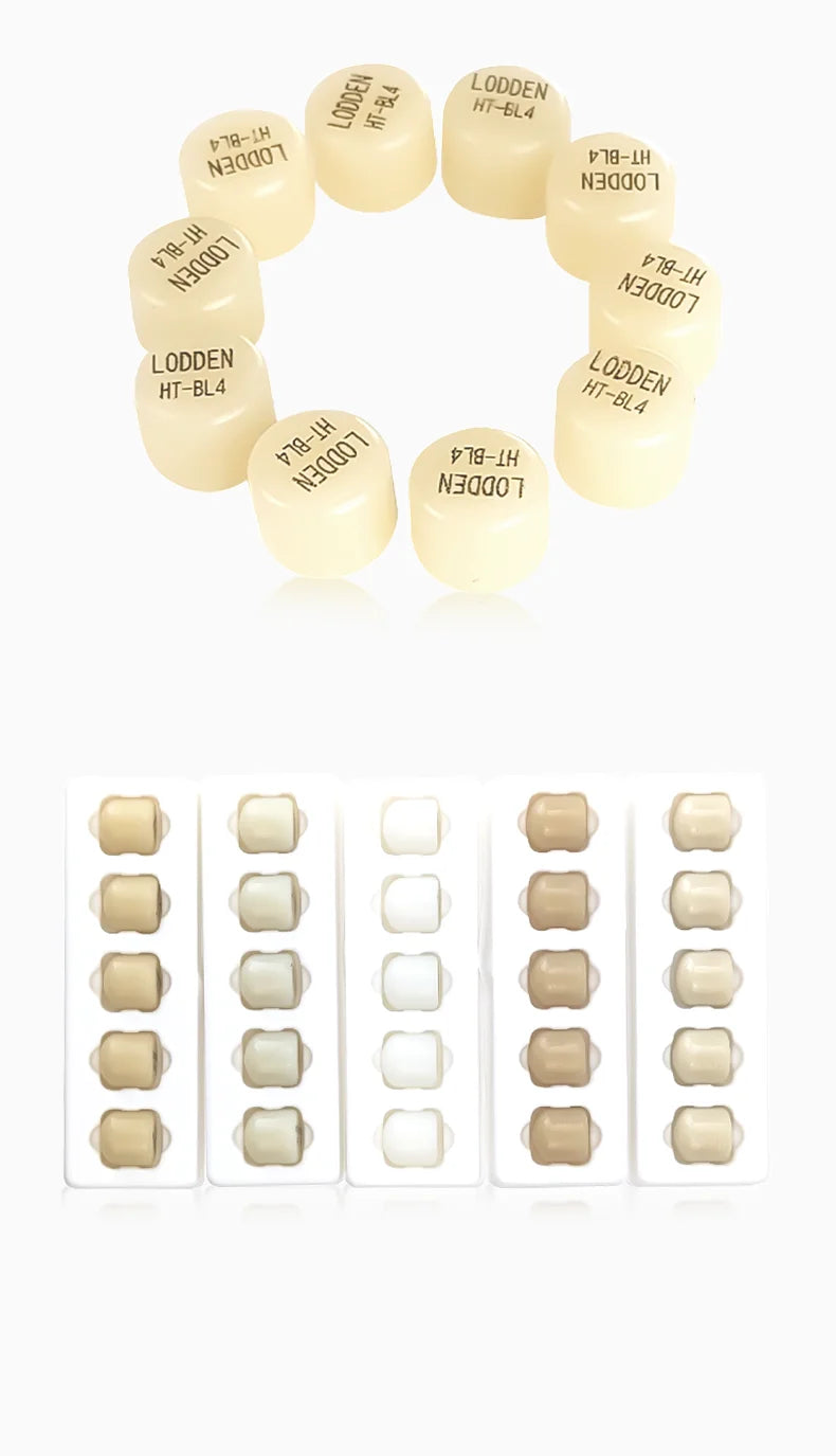 10Pcs Dental Press Lithium Disilicate Glass Ceramic Block Ingots HT LT For Ultra-Thin Veneer Dental Lab Restorative Materials