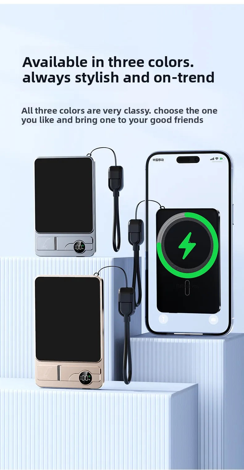 Magnetic Wireless Power Bank 10000mAh - Fast PD Charger for Travel Tidesmit