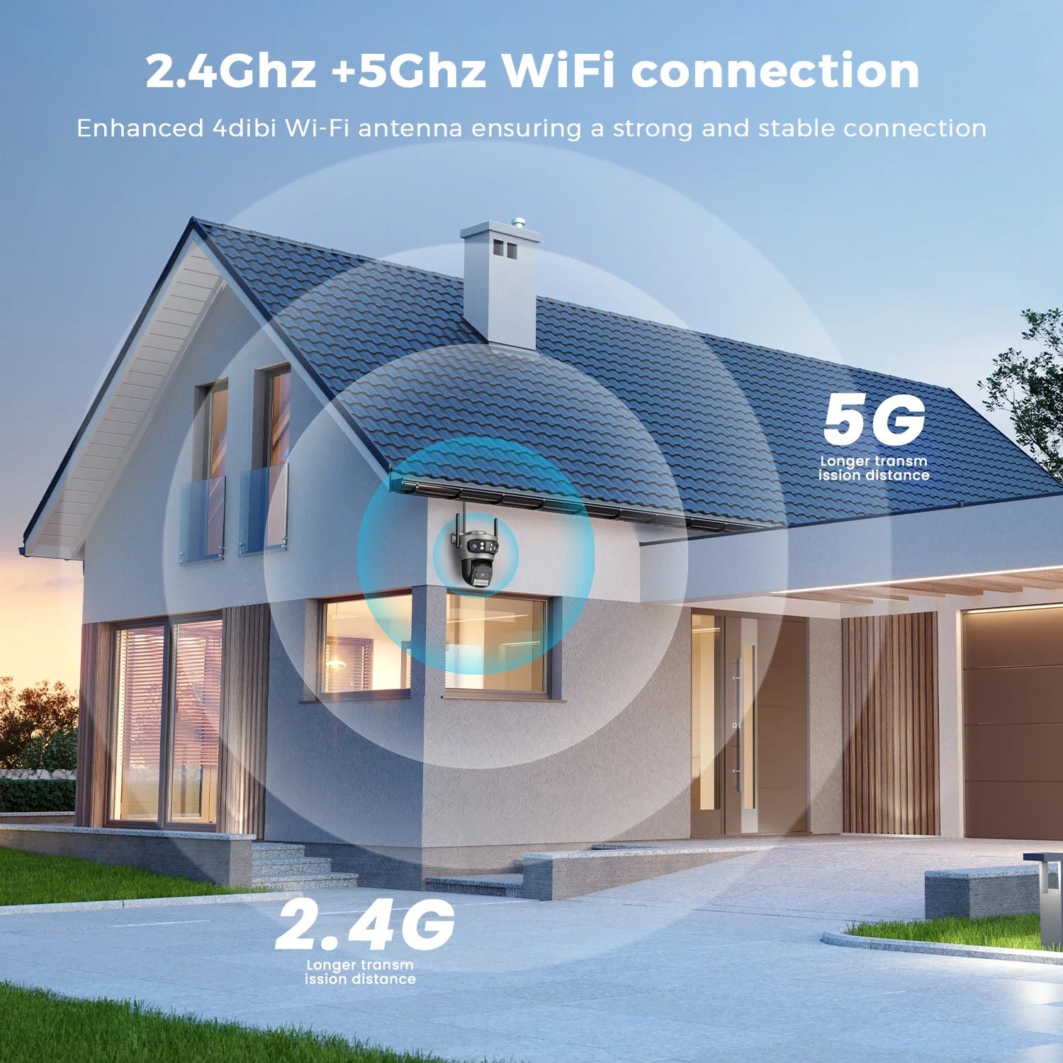 6K 15MP Three Lens Three Screens 2.4/5Ghz WiFi Outdoor Surveillance Camera 5K 10MP Dual Lens PTZ Camera Auto Tracking O-Kam Pro