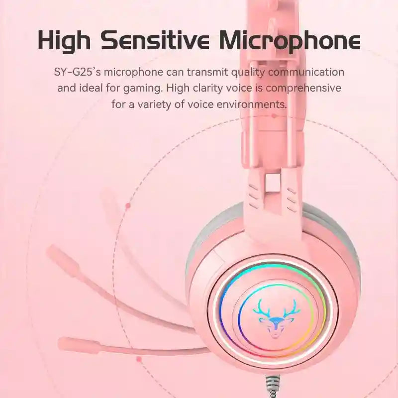 Wired Gaming Headphones Noise Cancelling Over-Ear Headset Tidesmit