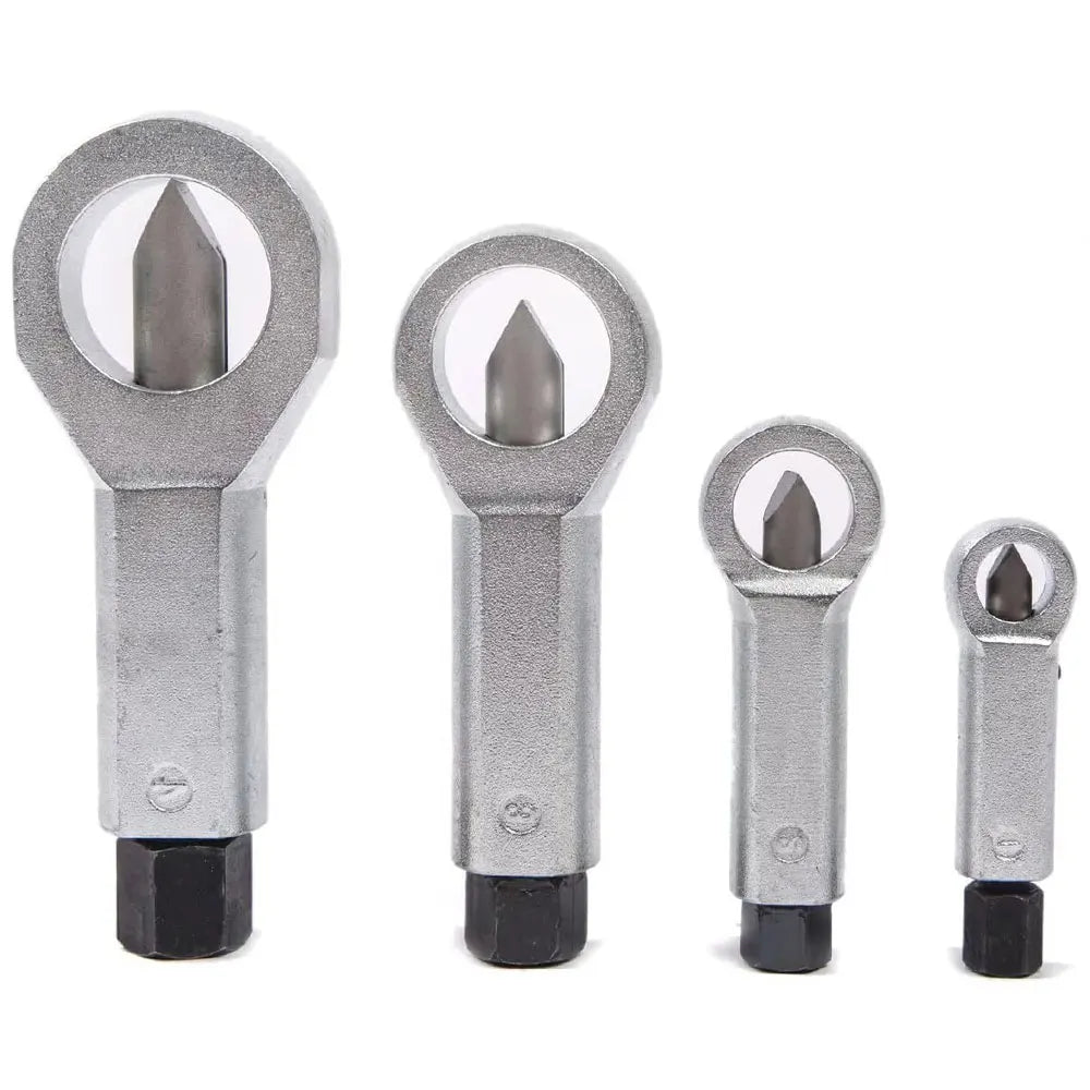 Podofo 4pcs Heavy-Duty Nuts Splitter Tools Portable Splitting Tool Manual Nut Breaker Tool Hand Remover Extractor Tool With Box
