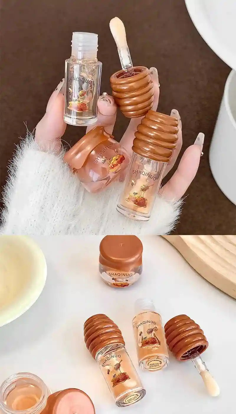 Honey Lip Oil Set – Nourishing Lip Treatment & Hydrating Care Lip Care Tidesmit