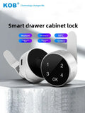 KOB Smart Cabinet Cam Lock - Remote Unlock Fingerprint Password Lock for Office Desk File Metal Cabinet Drawer