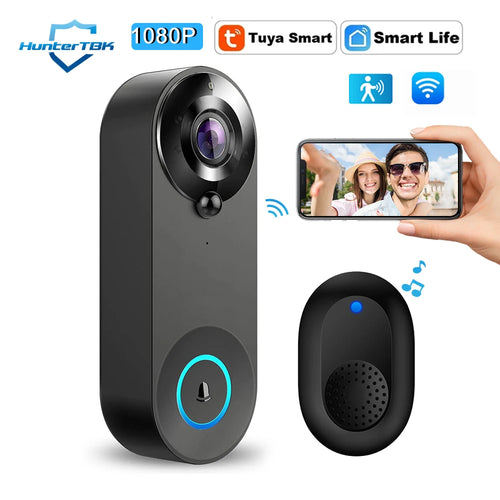 Tidesmit 1080P wireless smart video doorbell camera with motion detection for home security, image 1 of 23