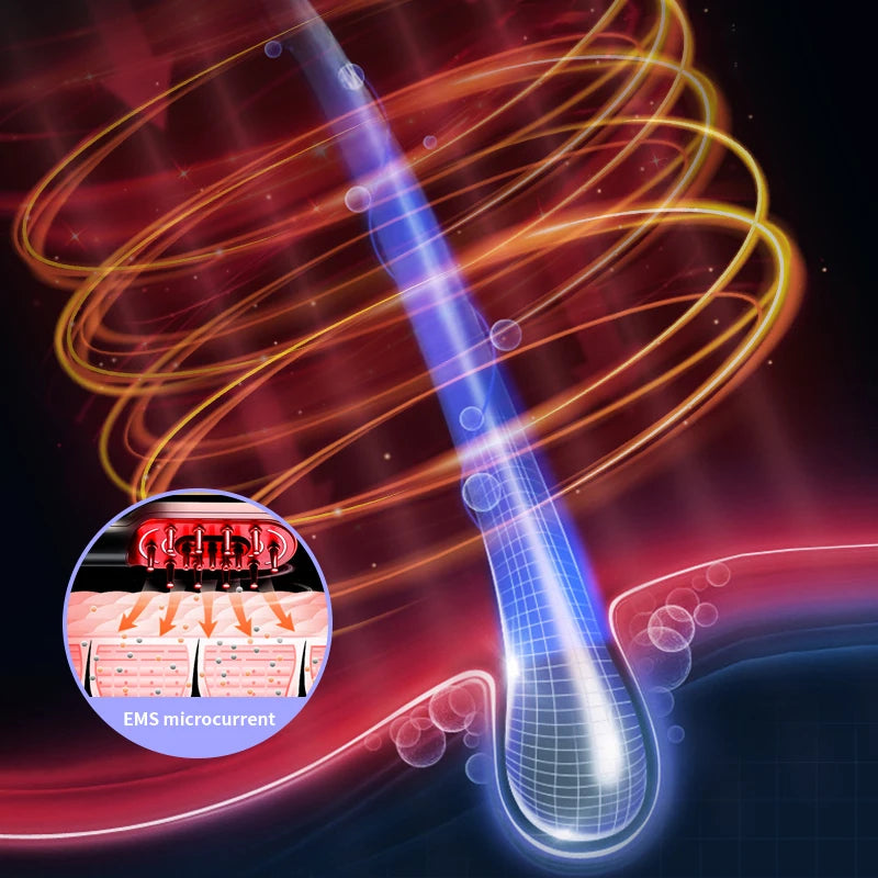 Red Light Therapy Hair Growth Comb - Professional Scalp Massager Relaxation Treatment Tidesmit