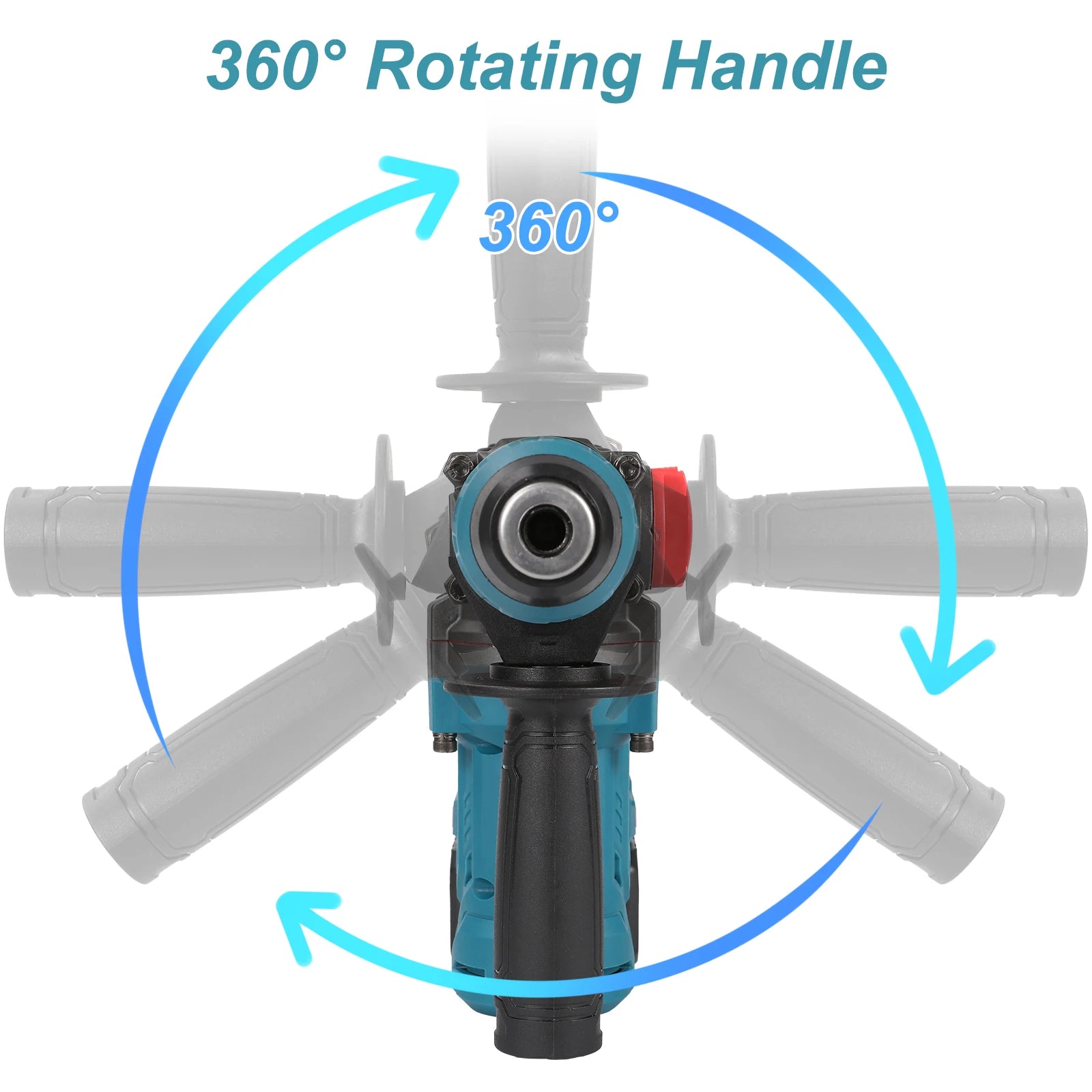 Brushless Electric Hammer Drill Multi-function Rotating Power Screwdriver 26MM Wireless Hammer Drill Tool Compatible with Makita 21V Battery