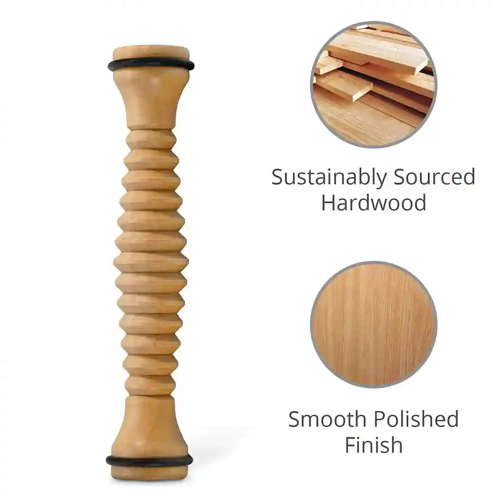 Wooden Foot Roller for Plantar Fasciitis Relief | Dual Manual Massage Tool Massage Roller Tidesmit