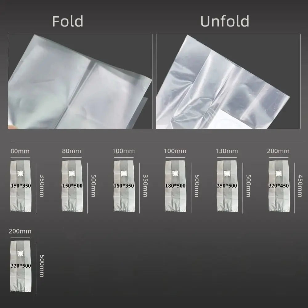 50pcs High Quality PP Mushroom Planting Bag 0.2um Filter Clear Mushroom Spawn Grow Bag Tissue Culture Bag Indoor Gardening