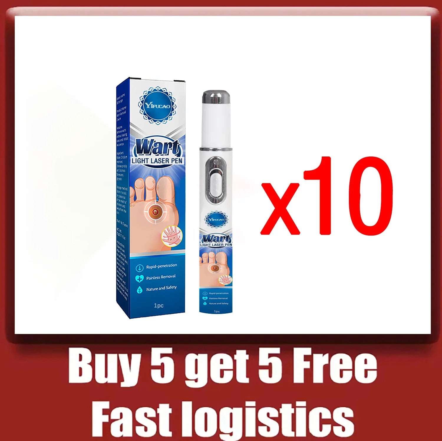 Wart Removal Blue Light Laser Pen - Portable Dermatological Skin Care Lip Care Buy 5 get 5 Free Tidesmit
