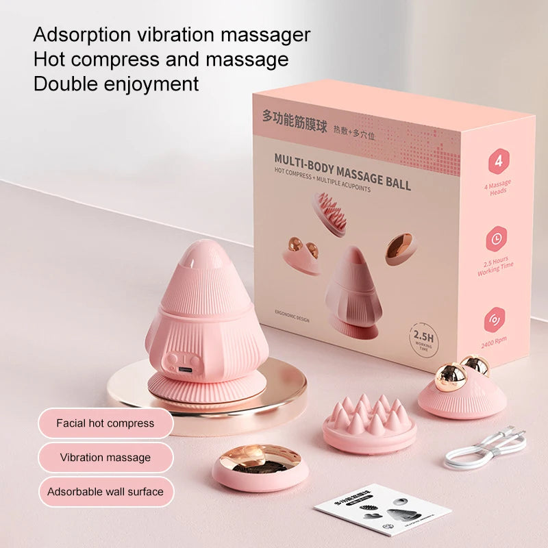 Electric Vibrating Massage Ball for Myofascial Relief - Portable Wellness Relaxation Treatment Tidesmit