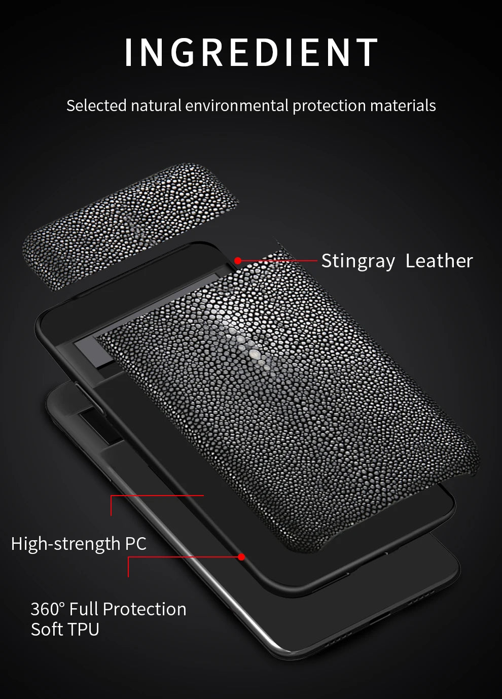 Google Pixel 9 Pro Stingray Leather Case - Slim Shock-Absorbing Cover Tidesmit