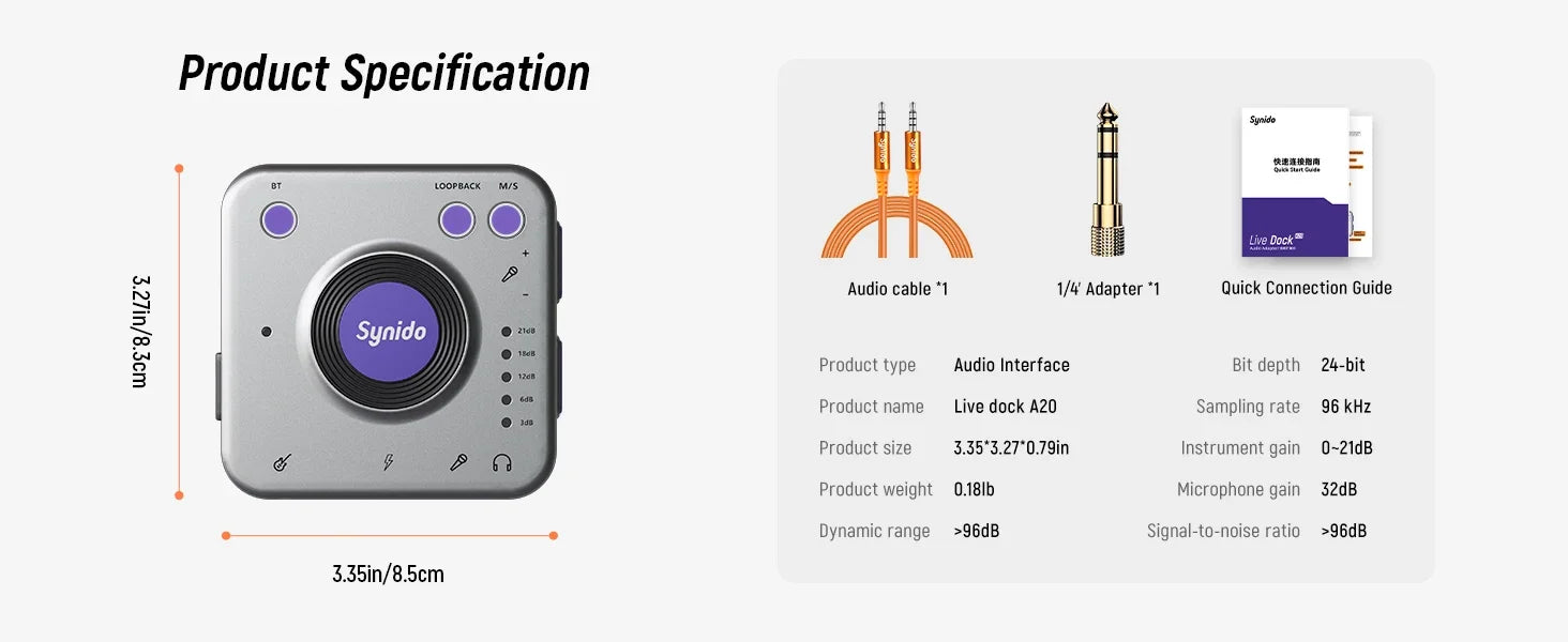 USB-C Audio Interface for Mobile Streaming - Tidesmit A20 & A10 Models Tidesmit