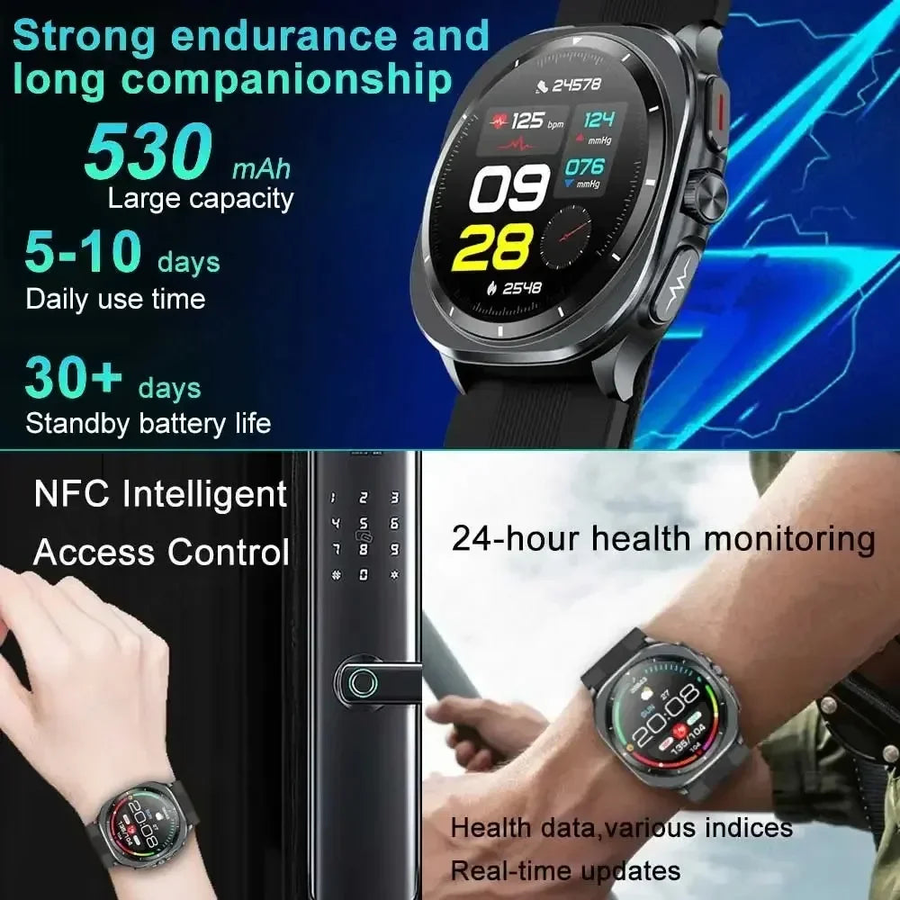 for Samsung Air Pump Airbag Smart Watch Men, Micro Physical Examination Accurate Measure Blood Pressure Sport SmartWatch 2025New