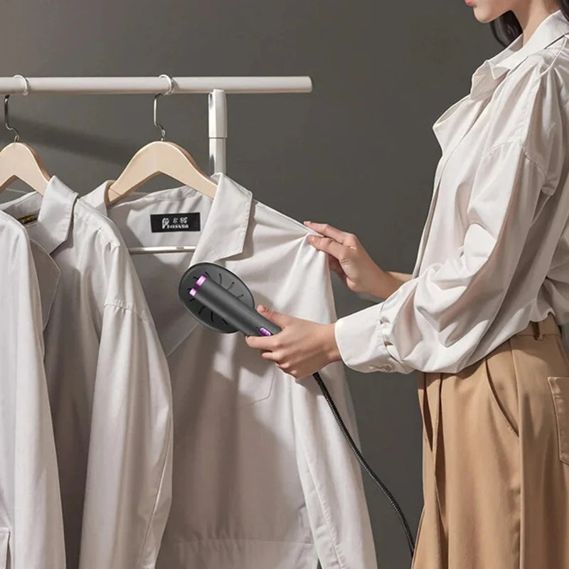 Tidesmit portable handheld garment steamer for clothes showing compact travel design and ergonomic handle feature