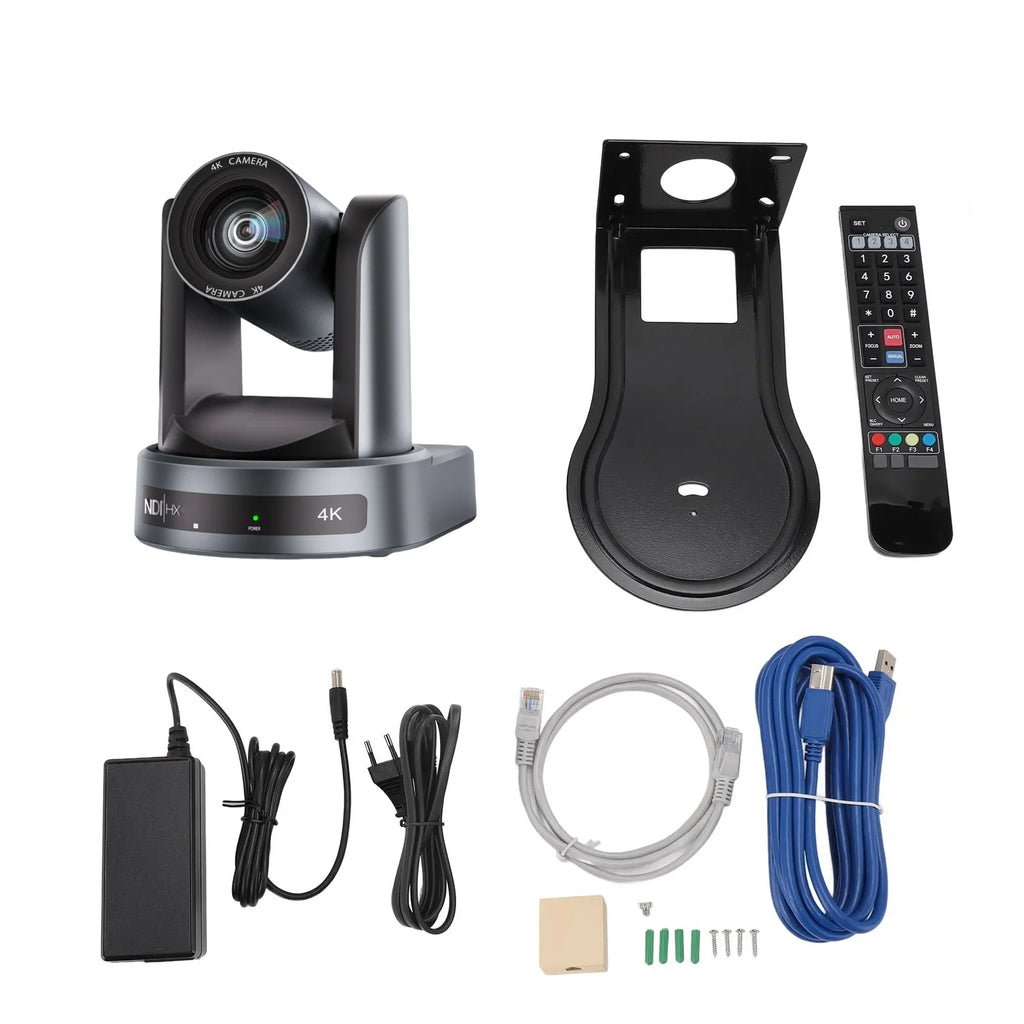 NDI/SDI 4K PTZ Camera 10X 20X Zoom Video Conference Live Streaming HDMI USB IP POE 1080P for Church NetMeeting Broadcast Youtube