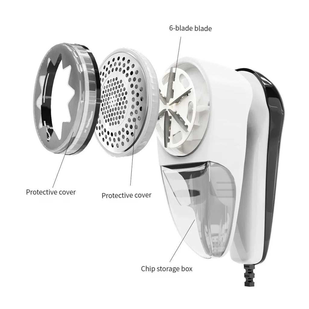 Tidesmit professional rechargeable fabric lint remover showing shaver head and ergonomic design for fuzz removal