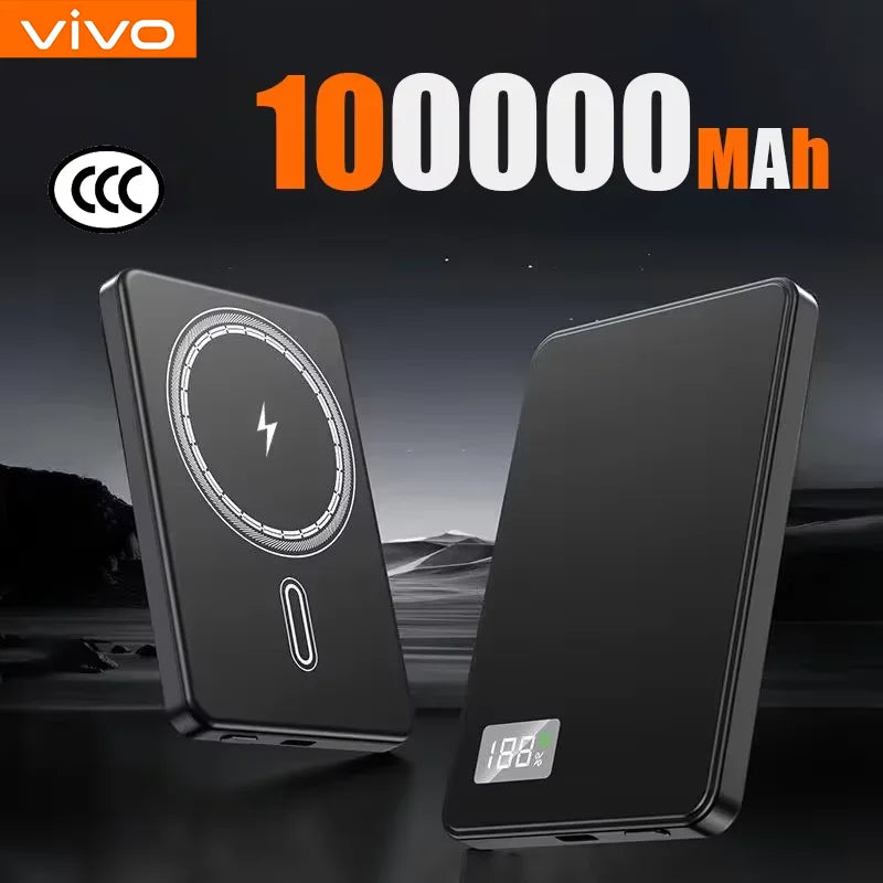 Tidesmit Magnetic Fast Charging Power Bank 50000mAh PD Portable Charger Black 100000mAh Tidesmit