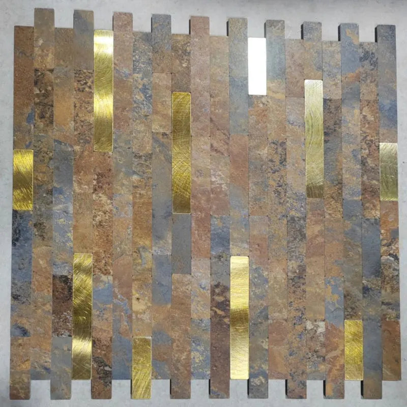 4pcs/lot Mosaic Wall Tile Peel And Stick Self Adhesive Waterproof Aluminum composite rectangle Kitchen Bath Tile Backsplash 917
