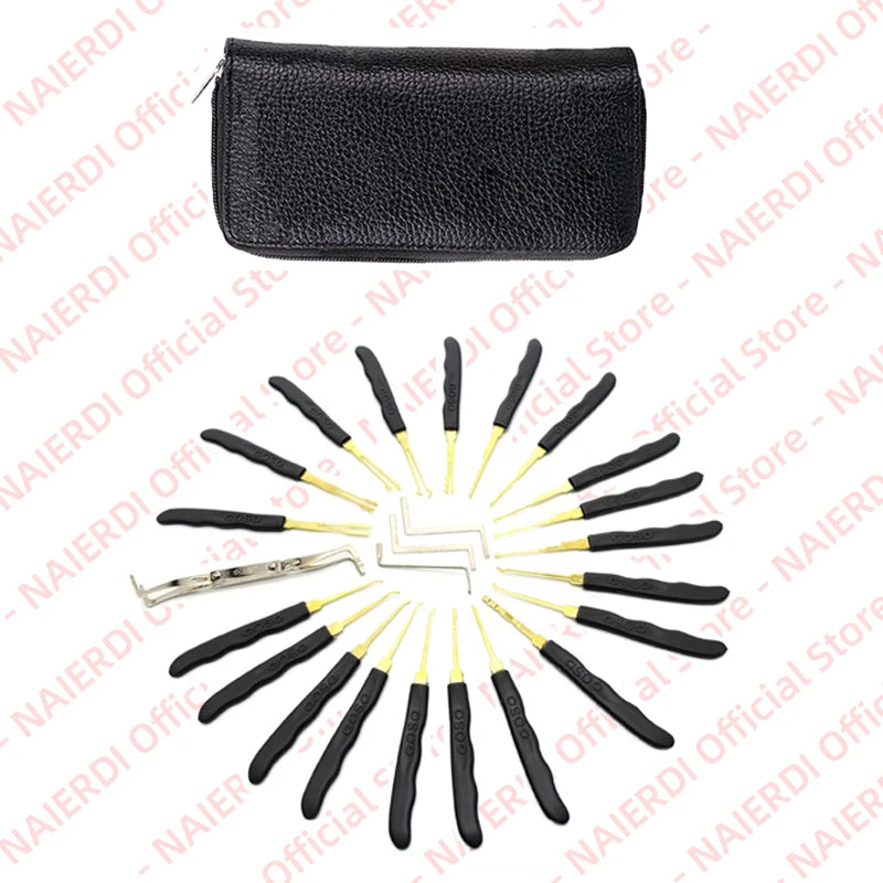 NAIERDI Transparent Practice Lock Tool Set Multifunctional Training Padlock Kit Steel Hand Tools Hardware Repair Tools