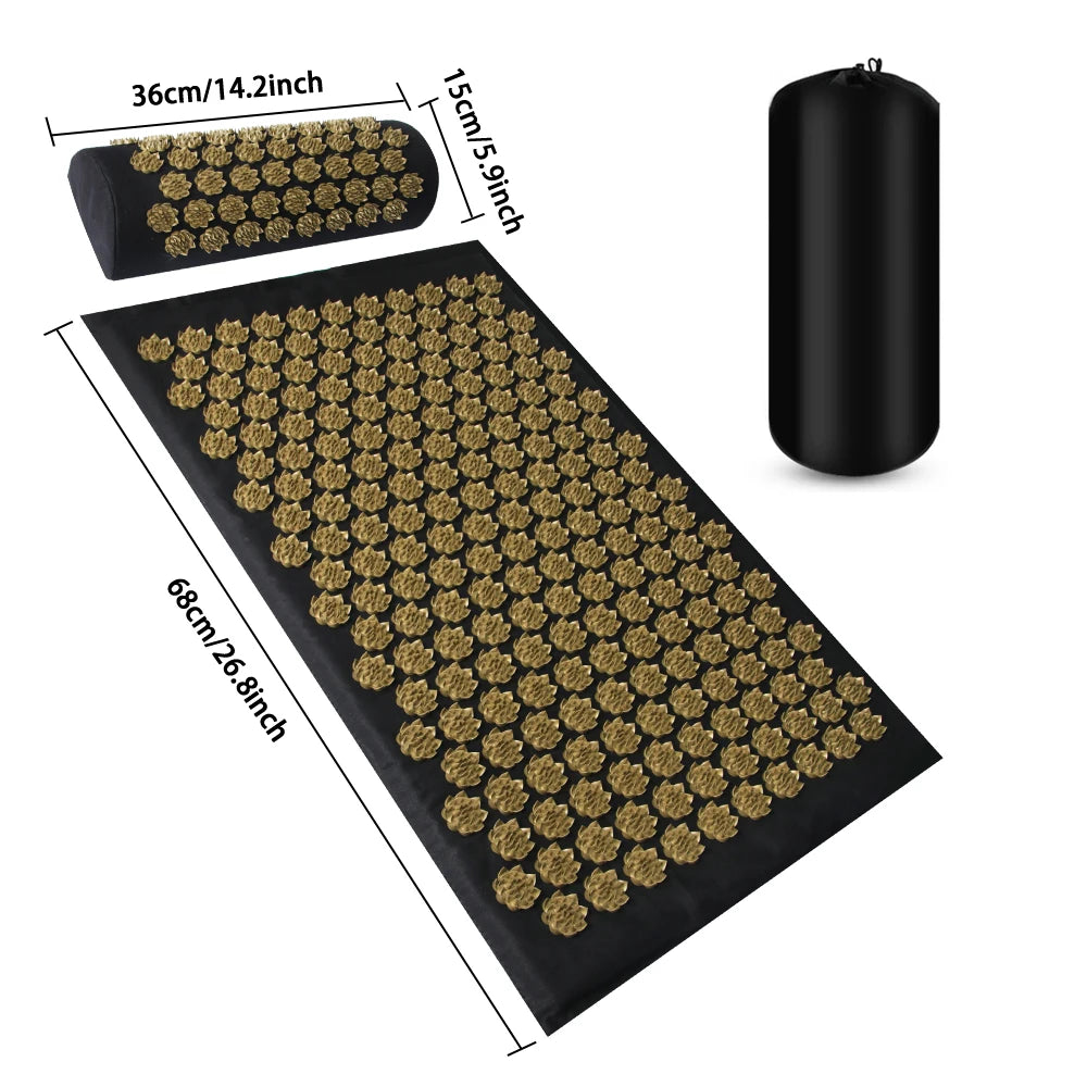 Acupressure Mat Set - 3PCS Lotus Massage Cushion for Muscle Relief Massage Chairs Tidesmit
